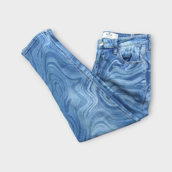 Hollister Denim - Womens Hollister Curvy High Rise Mom Jean Vintage Stretch Ankle Blue Jeans 9R